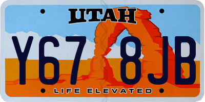 UT license plate Y678JB