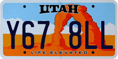 UT license plate Y678LL