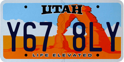 UT license plate Y678LY