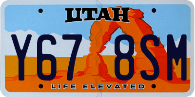 UT license plate Y678SM