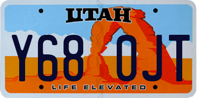 UT license plate Y680JT