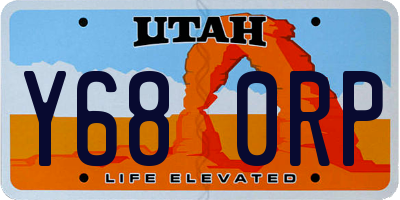 UT license plate Y680RP