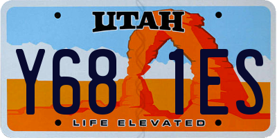 UT license plate Y681ES