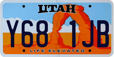 UT license plate Y681JB