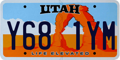 UT license plate Y681YM