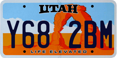 UT license plate Y682BM