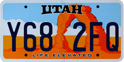 UT license plate Y682FQ