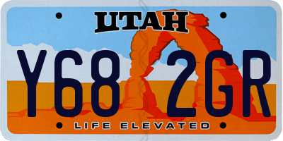 UT license plate Y682GR