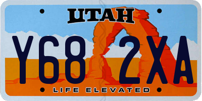 UT license plate Y682XA