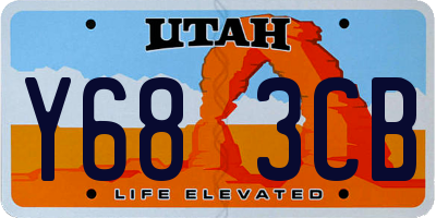 UT license plate Y683CB