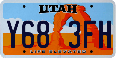 UT license plate Y683FH