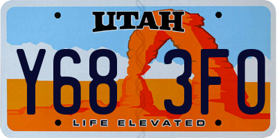 UT license plate Y683FO