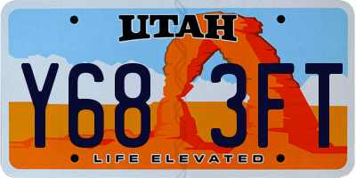UT license plate Y683FT