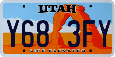 UT license plate Y683FY