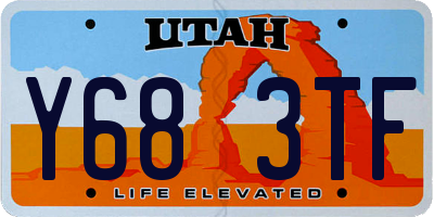 UT license plate Y683TF