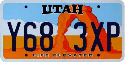 UT license plate Y683XP