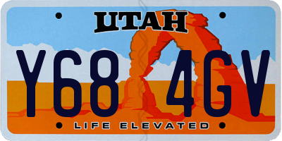 UT license plate Y684GV