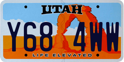 UT license plate Y684WW