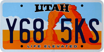 UT license plate Y685KS