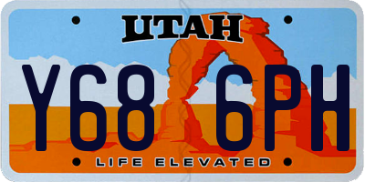 UT license plate Y686PH