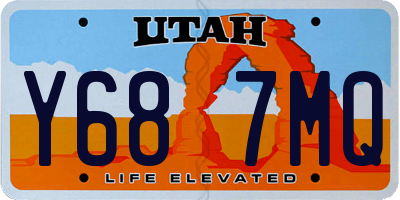 UT license plate Y687MQ