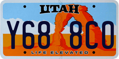 UT license plate Y688CO