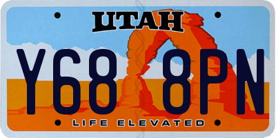 UT license plate Y688PN
