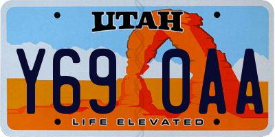 UT license plate Y690AA