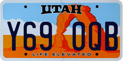 UT license plate Y690QB