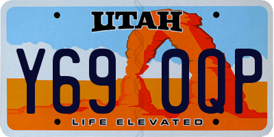 UT license plate Y690QP