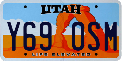 UT license plate Y690SM