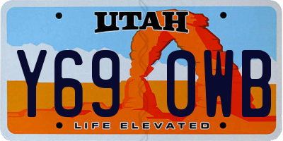 UT license plate Y690WB