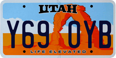 UT license plate Y690YB