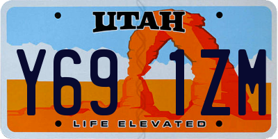 UT license plate Y691ZM