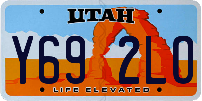 UT license plate Y692LO