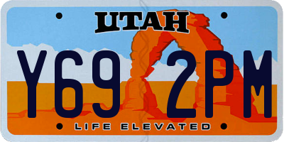 UT license plate Y692PM
