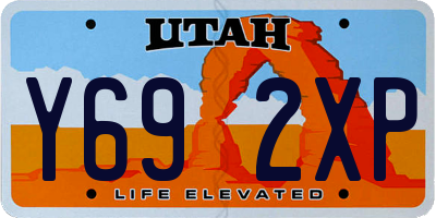 UT license plate Y692XP