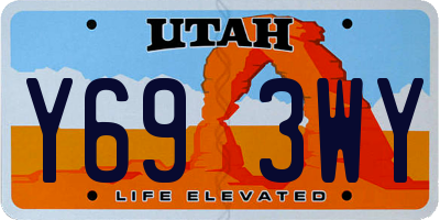 UT license plate Y693WY