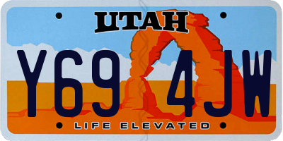 UT license plate Y694JW