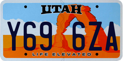 UT license plate Y696ZA