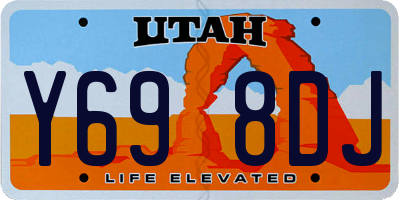 UT license plate Y698DJ