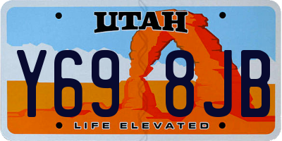 UT license plate Y698JB