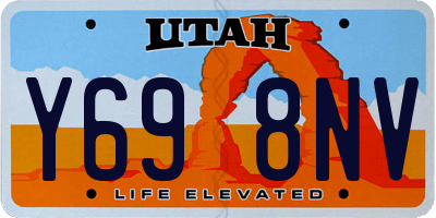 UT license plate Y698NV