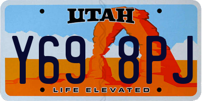 UT license plate Y698PJ