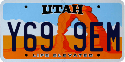 UT license plate Y699EM