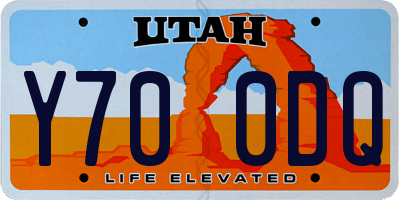UT license plate Y700DQ
