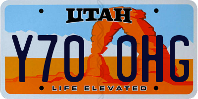 UT license plate Y700HG