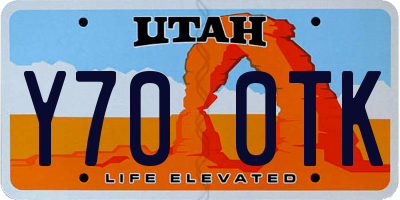 UT license plate Y700TK