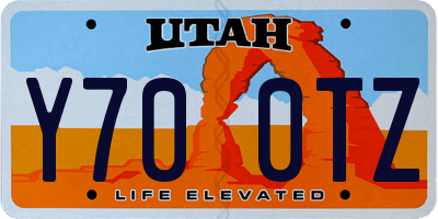 UT license plate Y700TZ