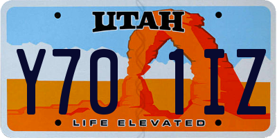 UT license plate Y701IZ